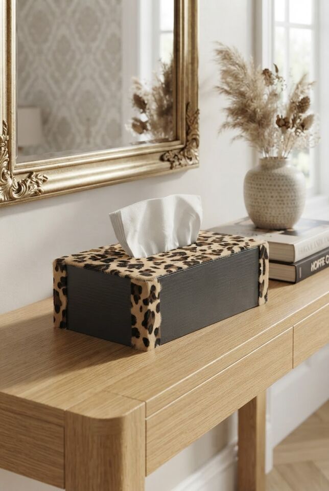PEÇETLİK CASALONA KAHVE LEOPAR TÜY