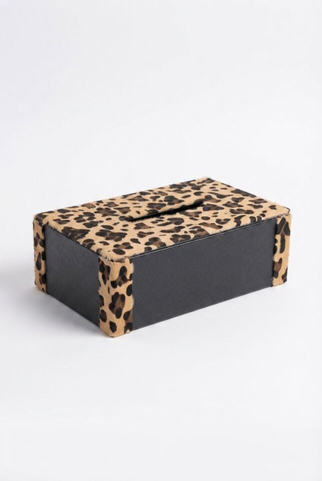 PEÇETLİK CASALONA KAHVE LEOPAR TÜY